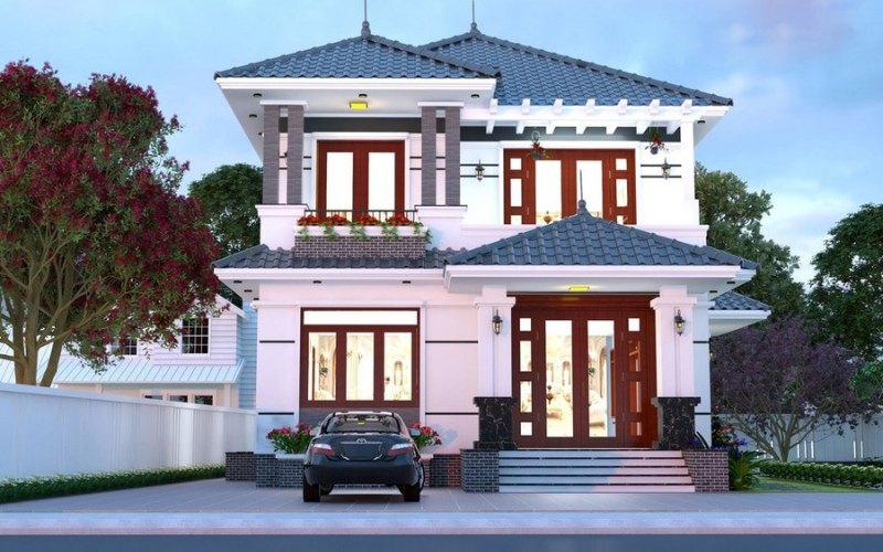 mẫu nhà mái nhật